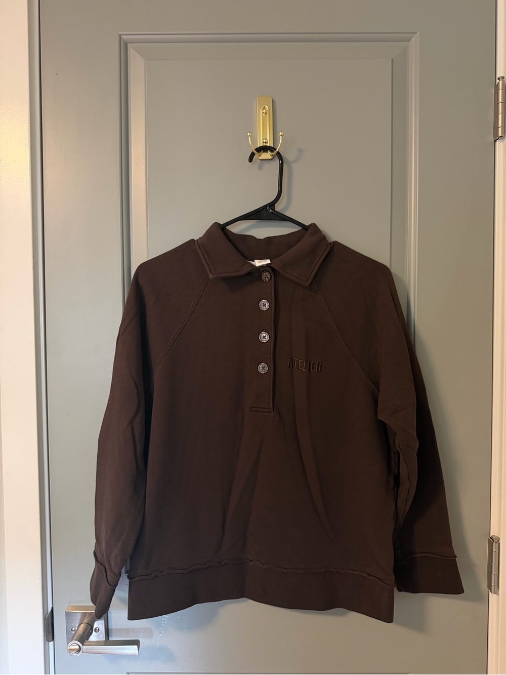 H&M Brown Collared Pullover Sweater